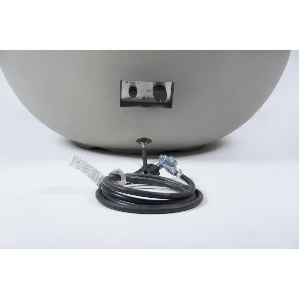 Elementi Lunar Bowl 42" Round Light Gray Concrete Natural Gas Fire Table
