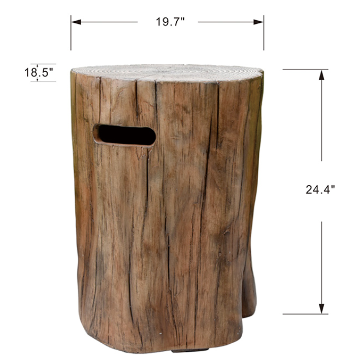 Elementi Manchester 20" Redwood Concrete Propane Tank Cover