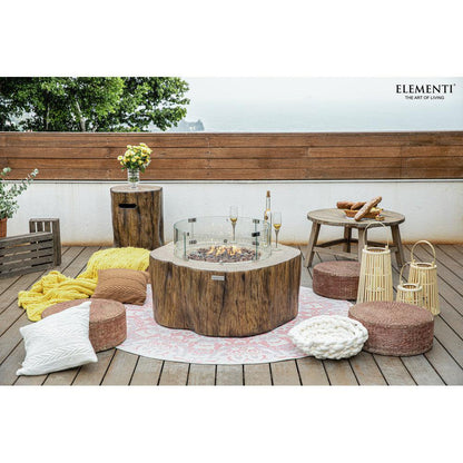 Elementi Manchester 39" Redwood Concrete Liquid Propane Fire Table