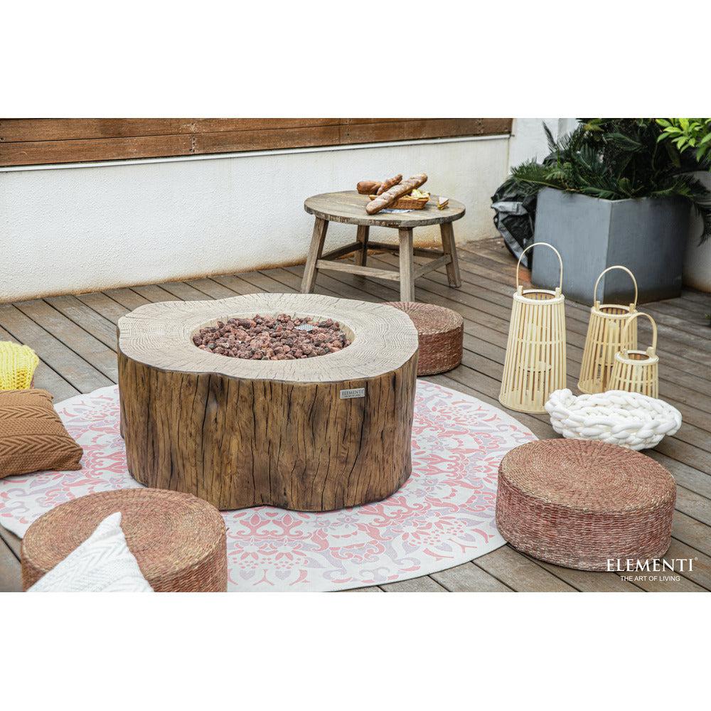 Elementi Manchester 39" Redwood Concrete Liquid Propane Fire Table