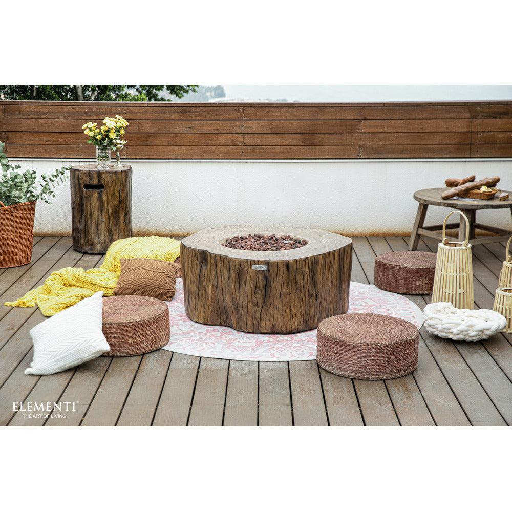 Elementi Manchester 39" Redwood Concrete Natural Gas Fire Table