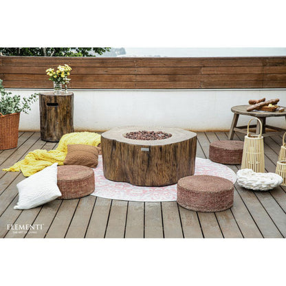 Elementi Manchester 39" Redwood Concrete Natural Gas Fire Table