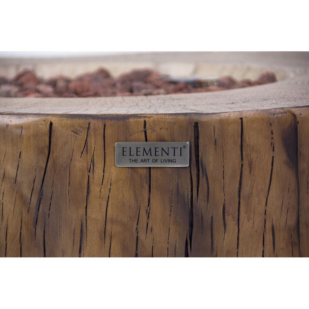 Elementi Manchester 39" Redwood Concrete Natural Gas Fire Table