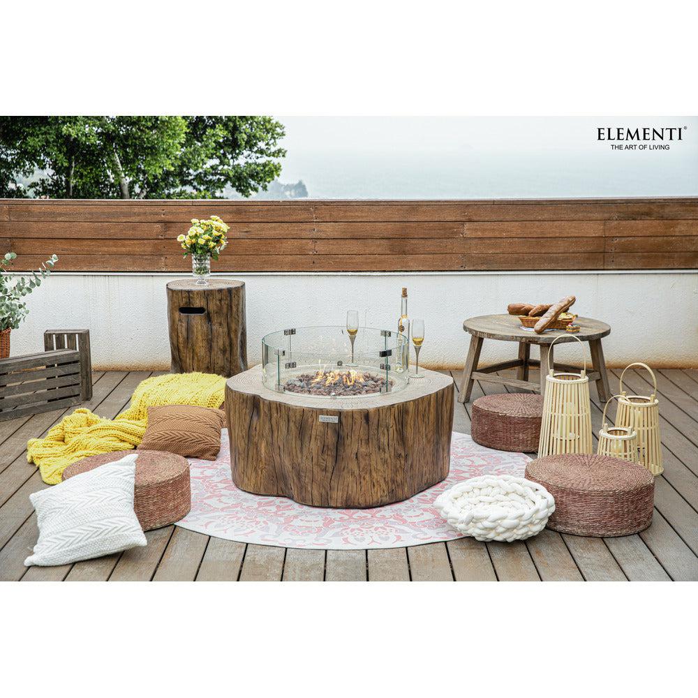Elementi Manchester 39" Redwood Concrete Natural Gas Fire Table