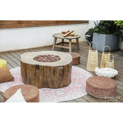 Elementi Manchester 39" Redwood Concrete Natural Gas Fire Table