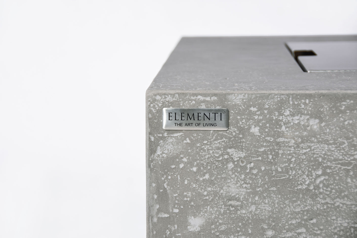 Elementi Manhattan 36" Square Light Gray Concrete Liquid Propane Fire Table