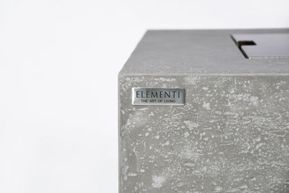 Elementi Manhattan 36" Square Light Gray Concrete Liquid Propane Fire Table
