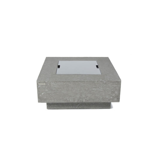 Elementi Manhattan 36" Square Light Gray Concrete Liquid Propane Fire Table