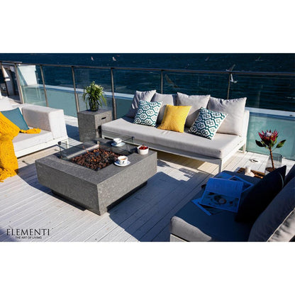 Elementi Manhattan 36" Square Light Gray Concrete Natural Gas Fire Table