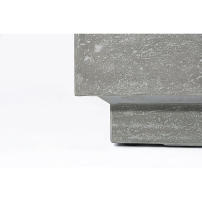 Elementi Manhattan 36" Square Light Gray Concrete Natural Gas Fire Table