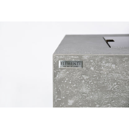Elementi Manhattan 36" Square Light Gray Concrete Natural Gas Fire Table
