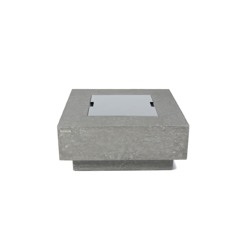 Elementi Manhattan 36" Square Light Gray Concrete Natural Gas Fire Table