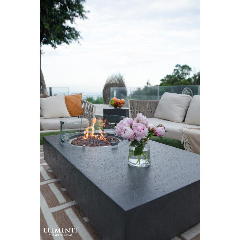 Elementi Metropolis 32" Rectangle Dark Gray Concrete Natural Gas Fire Table