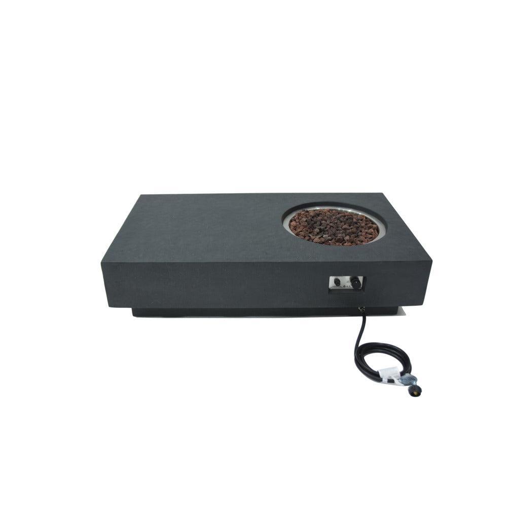 Elementi Metropolis 32" Rectangle Dark Gray Concrete Natural Gas Fire Table