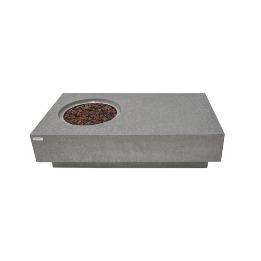 Elementi Metropolis 32" Rectangle Light Gray Concrete Liquid Propane Fire Table