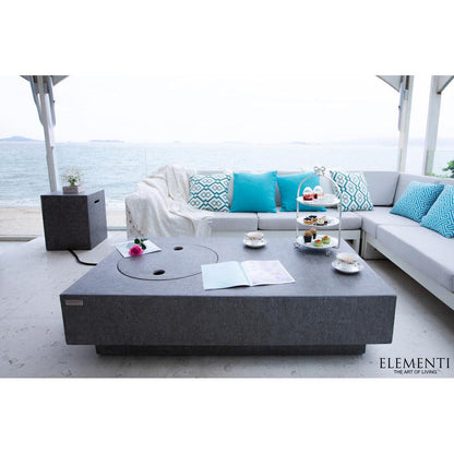 Elementi Metropolis 32" Rectangle Light Gray Concrete Natural Gas Fire Table
