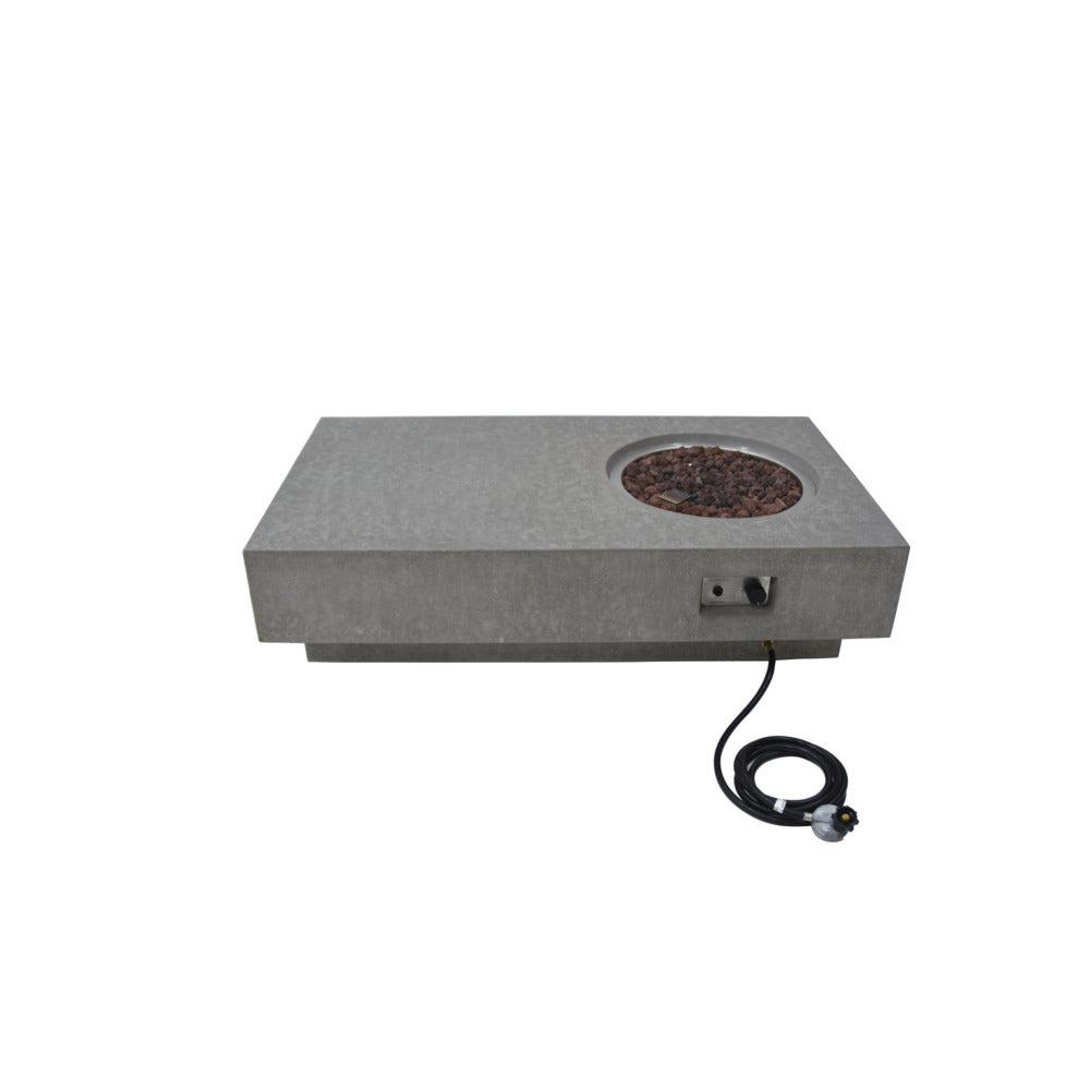 Elementi Metropolis 32" Rectangle Light Gray Concrete Natural Gas Fire Table