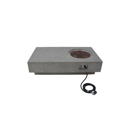 Elementi Metropolis 32" Rectangle Light Gray Concrete Natural Gas Fire Table