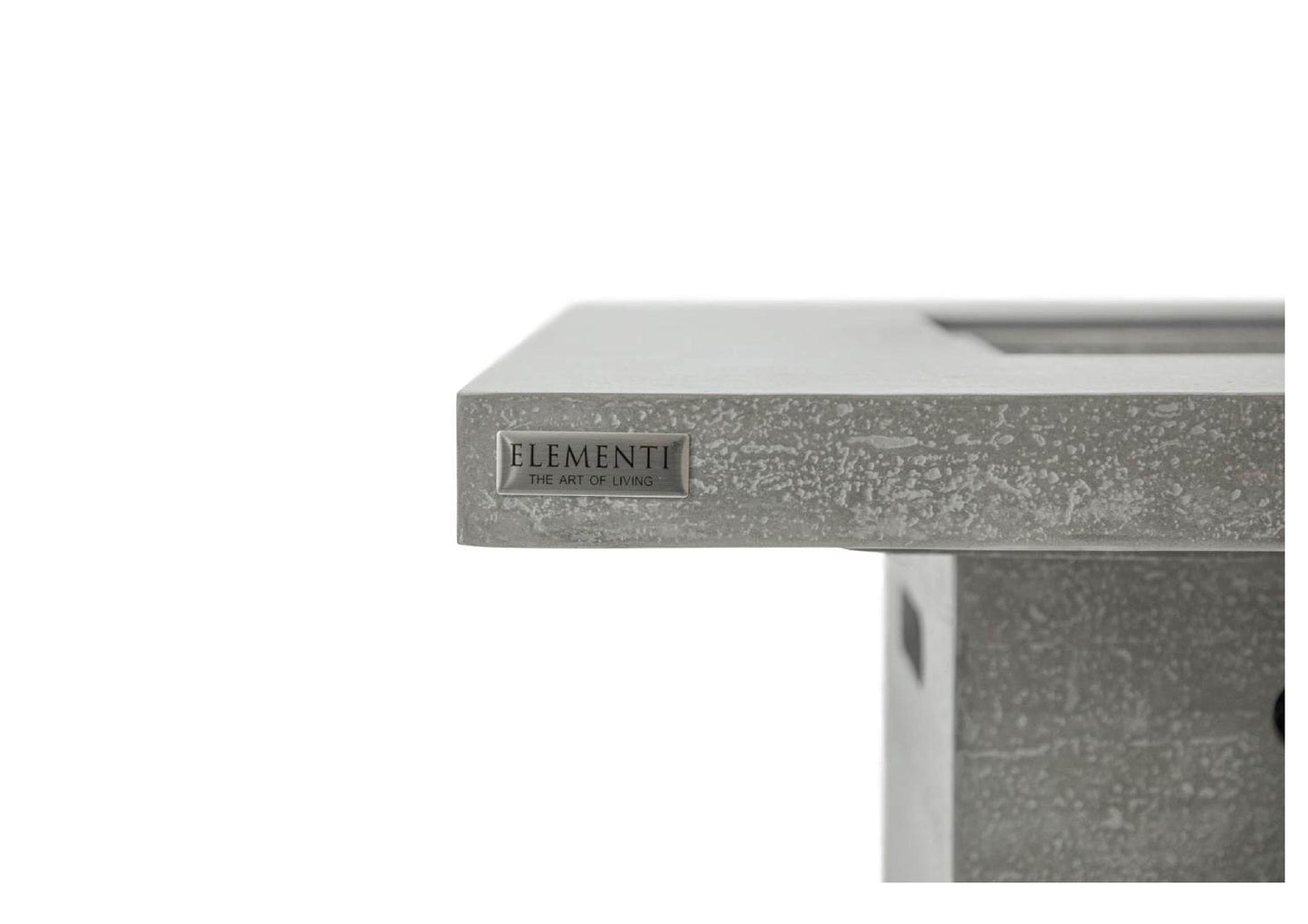 Elementi Montreal 34" Square Light Gray Concrete Liquid Propane Bar Table