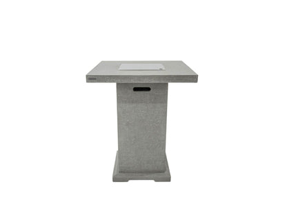 Elementi Montreal 34" Square Light Gray Concrete Liquid Propane Bar Table