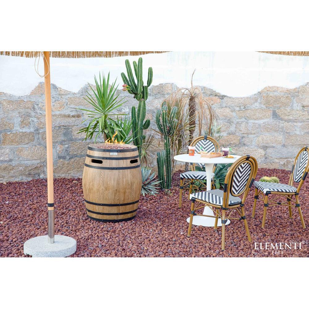 Elementi Napa 27" Concrete Propane Barrel Fire Pit