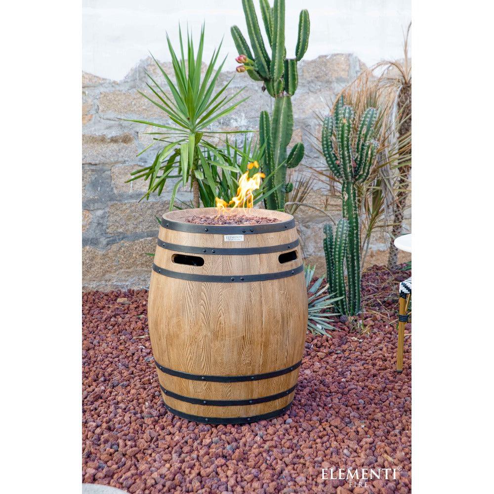 Elementi Napa 27" Concrete Propane Barrel Fire Pit