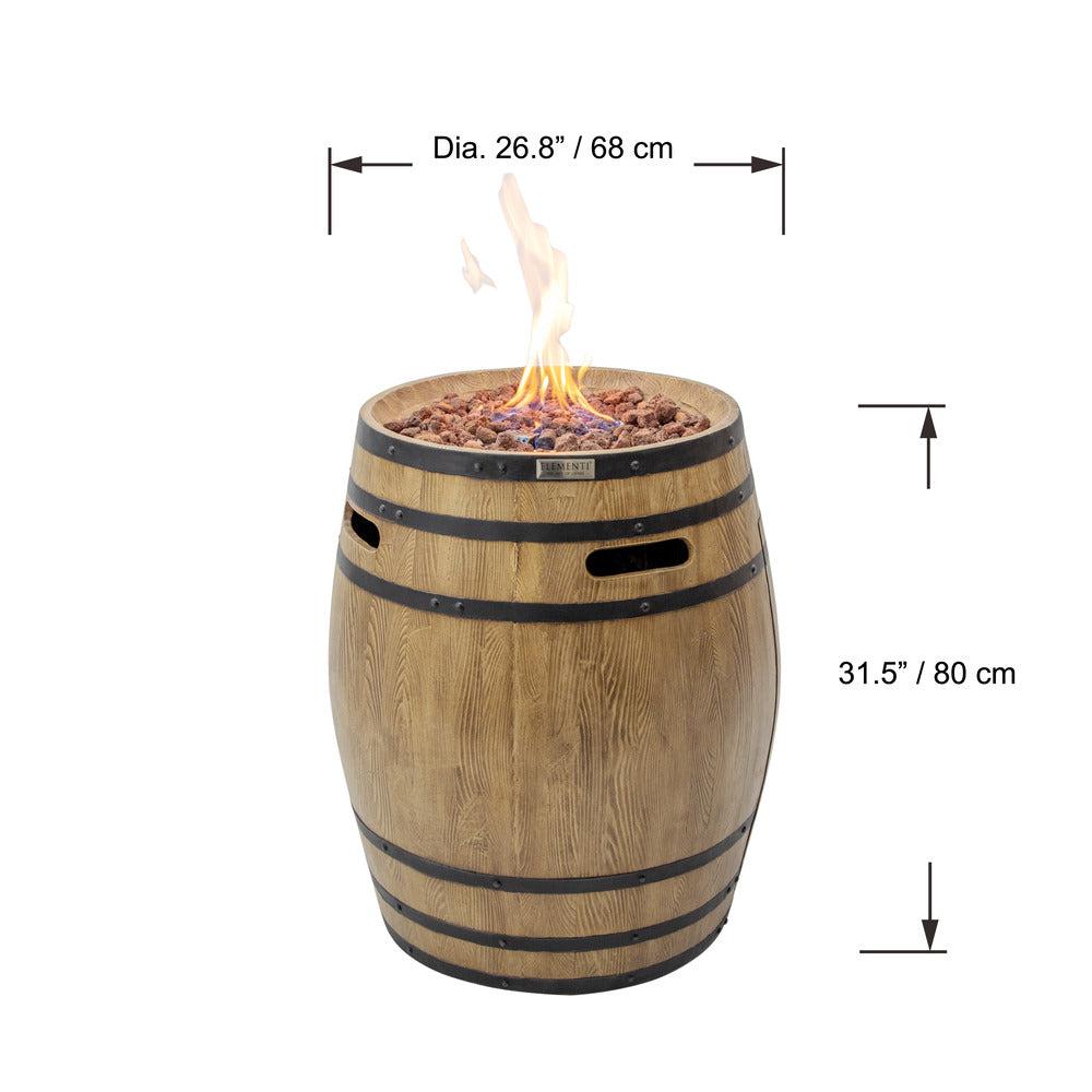 Elementi Napa 27" Concrete Propane Barrel Fire Pit