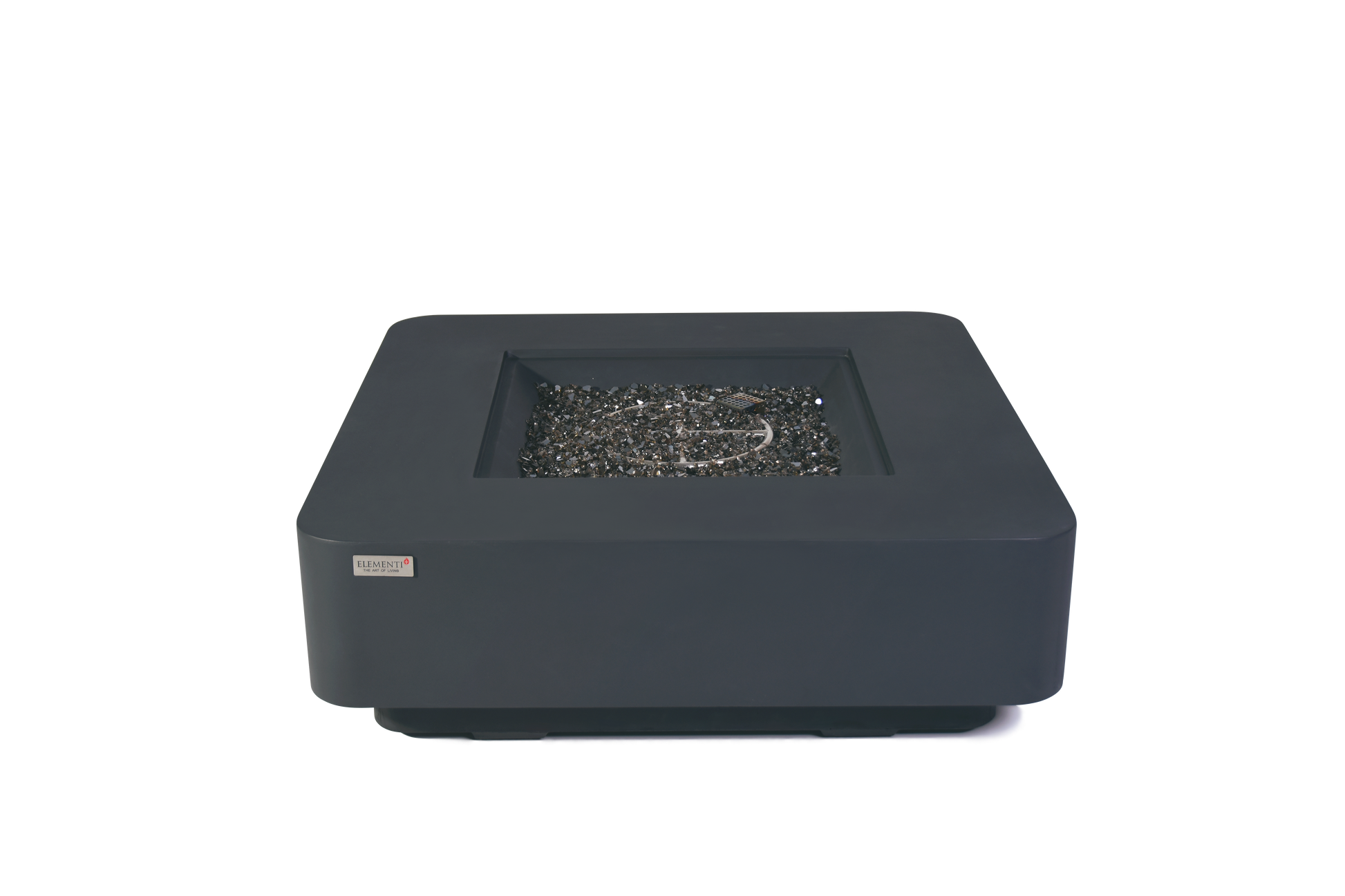 Elementi Plus Bergamo 42" Square Dark Grey Concrete Liquid Propane Fire Table