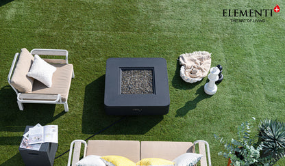 Elementi Plus Bergamo 42" Square Dark Grey Concrete Liquid Propane Fire Table