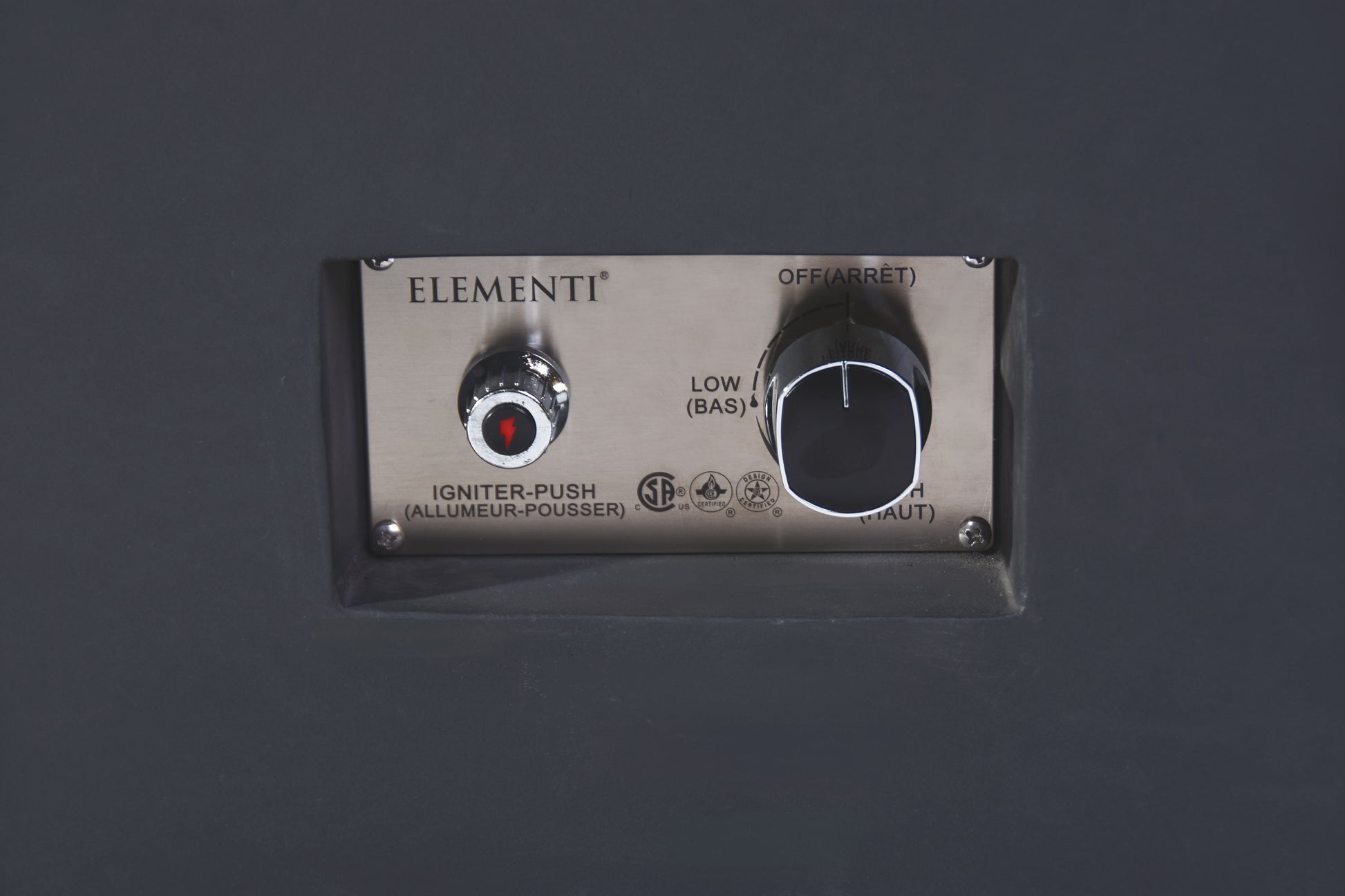 Elementi Plus Bergamo 42" Square Dark Grey Concrete Natural Gas Fire Table