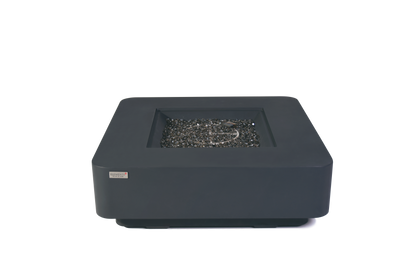 Elementi Plus Bergamo 42" Square Dark Grey Concrete Natural Gas Fire Table