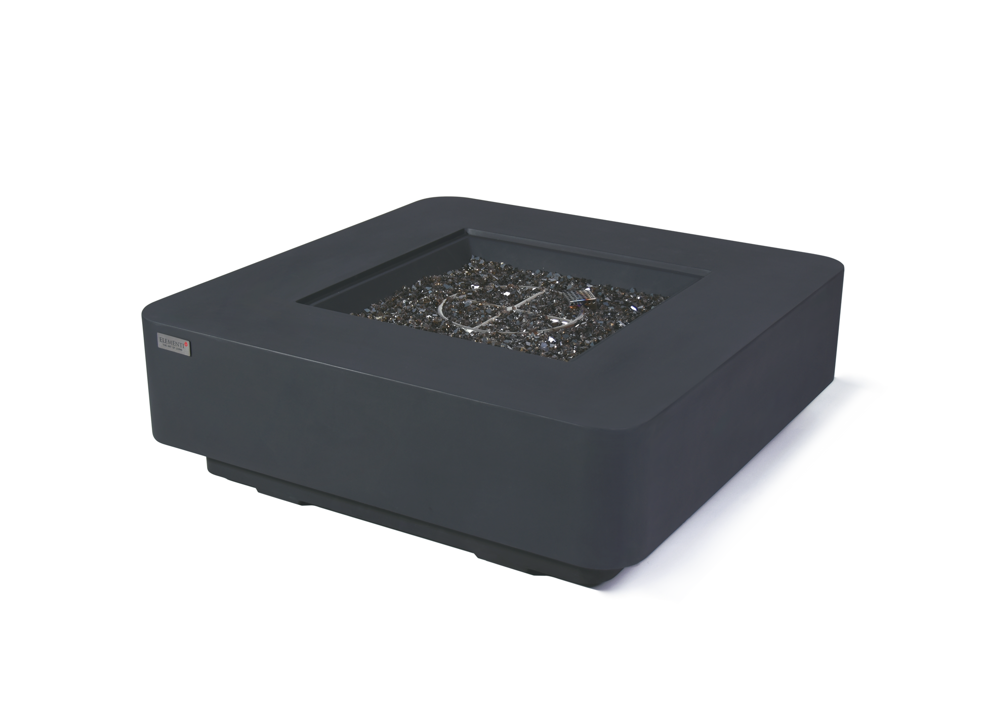 Elementi Plus Bergamo 42" Square Dark Grey Concrete Natural Gas Fire Table