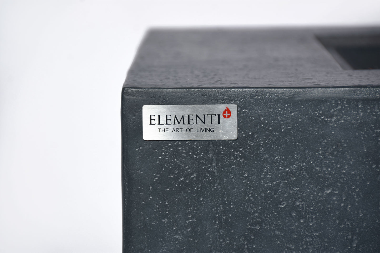 Elementi Plus Bergen 40" Square Dark Grey Concrete Liquid Propane Fire Table