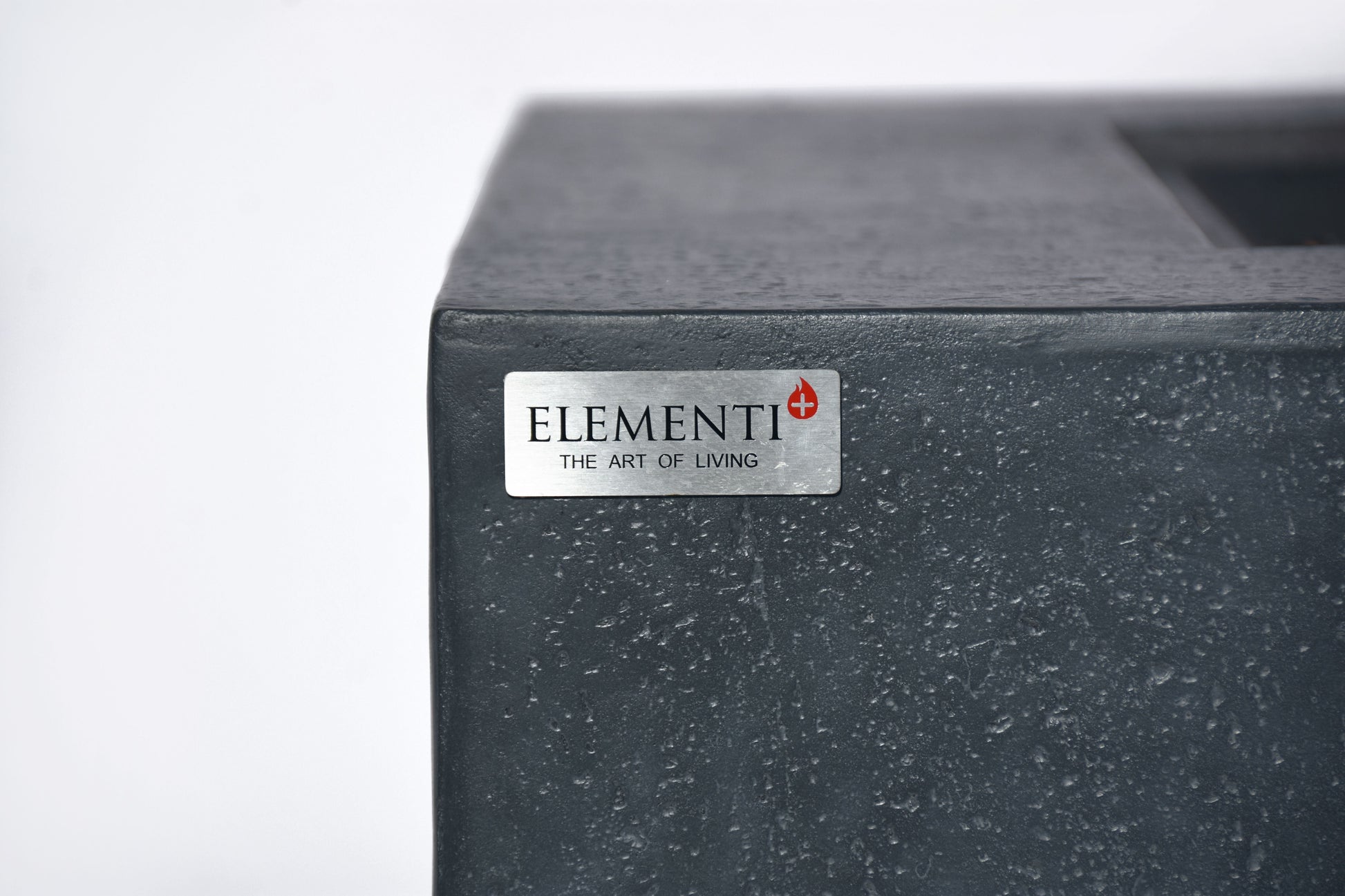 Elementi Plus Bergen 40" Square Dark Grey Concrete Liquid Propane Fire Table