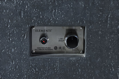 Elementi Plus Bergen 40" Square Dark Grey Concrete Liquid Propane Fire Table