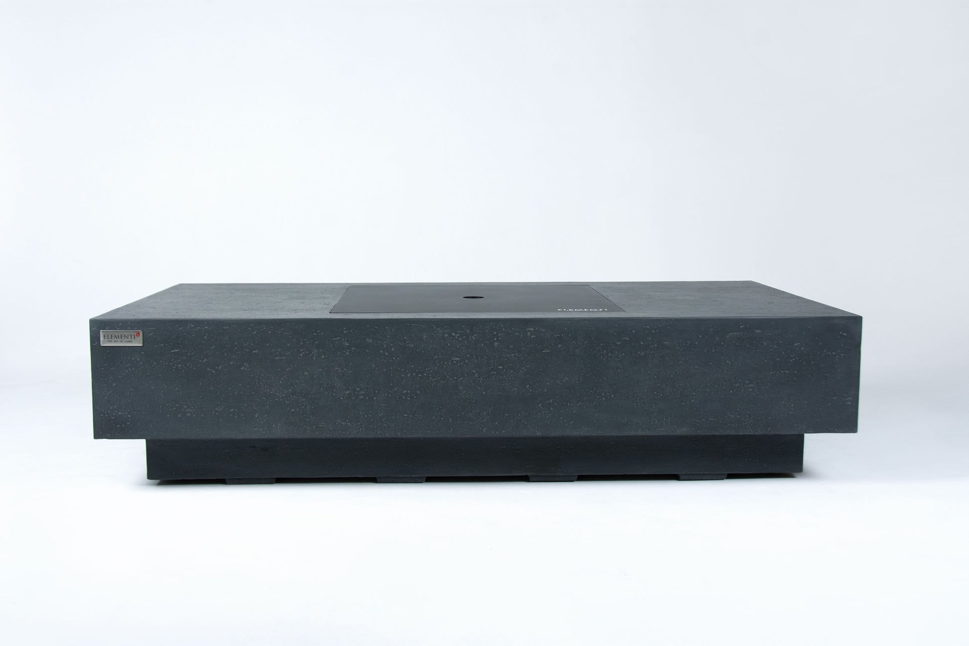 Elementi Plus Cannes 32" Rectangle Dark Grey Concrete Liquid Propane Fire Table
