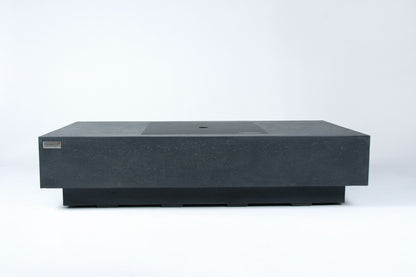 Elementi Plus Cannes 32" Rectangle Dark Grey Concrete Liquid Propane Fire Table