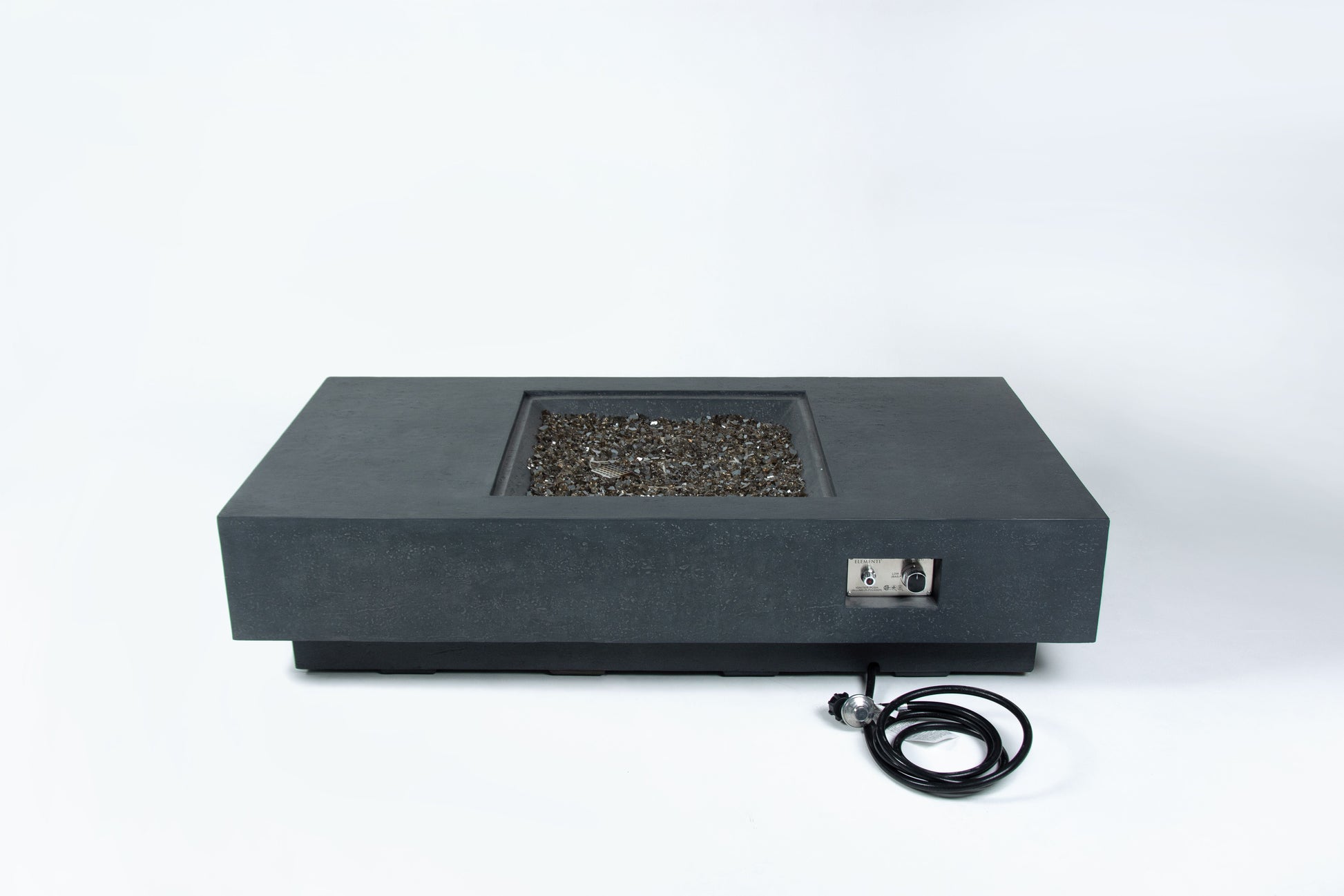 Elementi Plus Cannes 32" Rectangle Dark Grey Concrete Natural Gas Fire Table