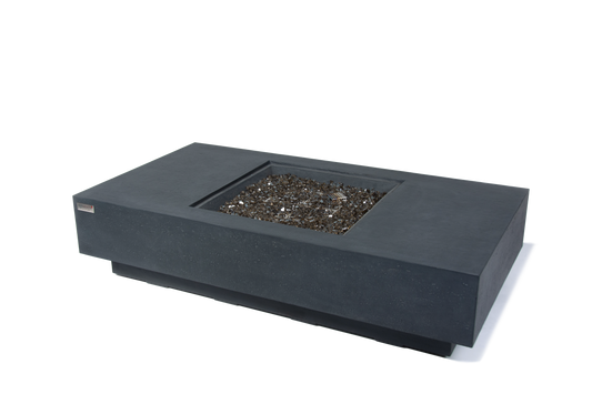 Elementi Plus Cannes 32" Rectangle Dark Grey Concrete Natural Gas Fire Table
