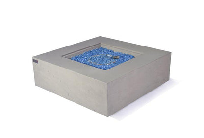 Elementi Plus Capertee 40" Square Space Grey Concrete Liquid Propane Fire Table