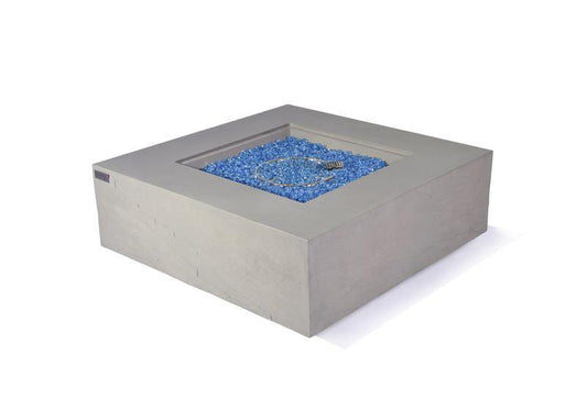 Elementi Plus Capertee 40" Square Space Grey Concrete Liquid Propane Fire Table