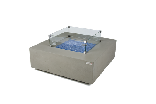 Elementi Plus Capertee 40" Square Space Grey Concrete Natural Gas Fire Table