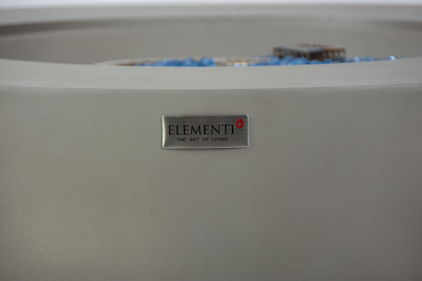 Elementi Plus Colosseo 41" Round Light Grey Concrete Liquid Propane Fire Table