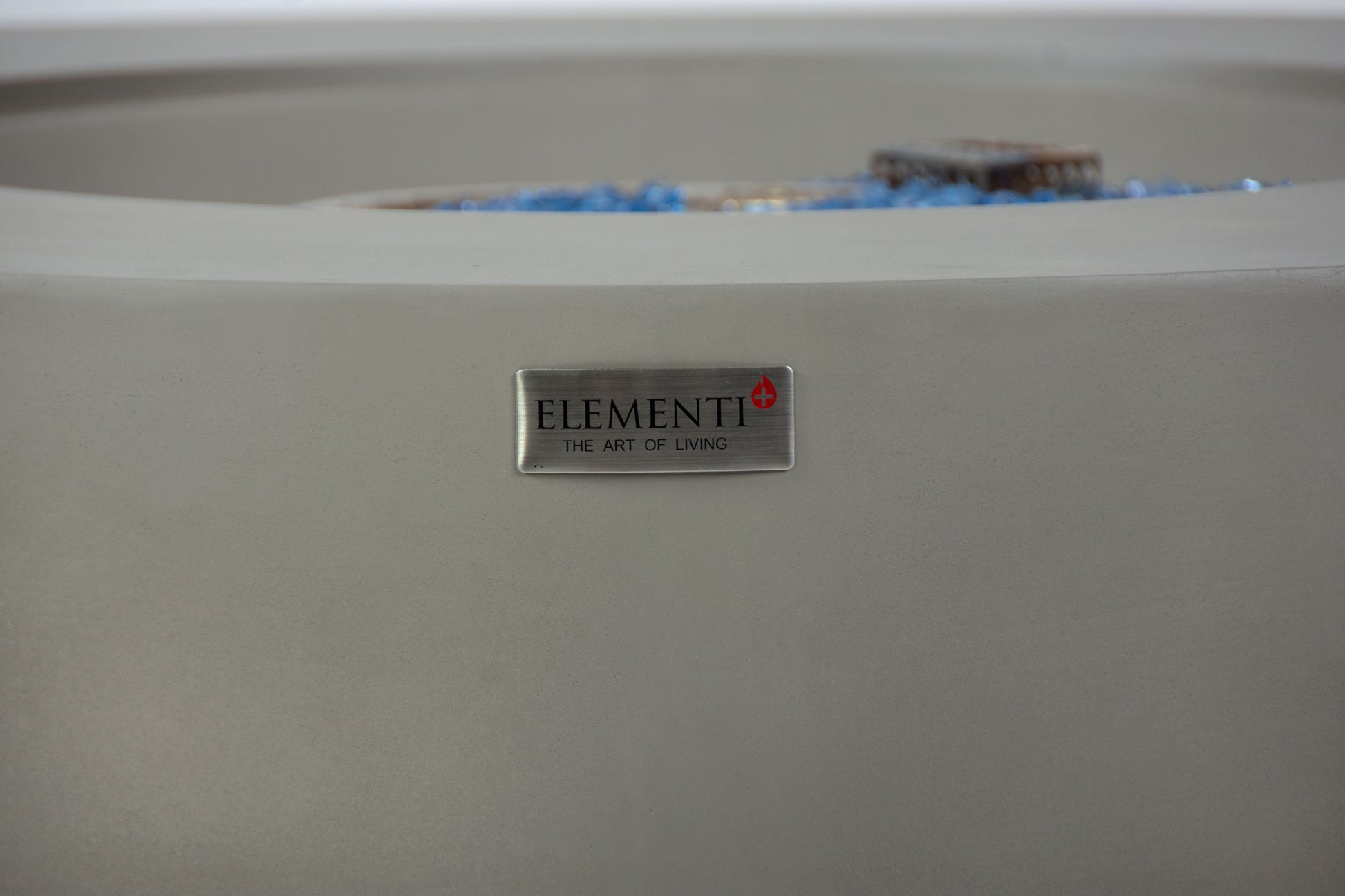 Elementi Plus Colosseo 41" Round Light Grey Concrete Liquid Propane Fire Table