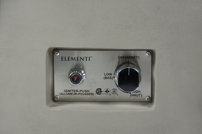 Elementi Plus Colosseo 41" Round Light Grey Concrete Liquid Propane Fire Table