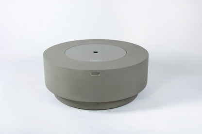 Elementi Plus Colosseo 41" Round Light Grey Concrete Liquid Propane Fire Table