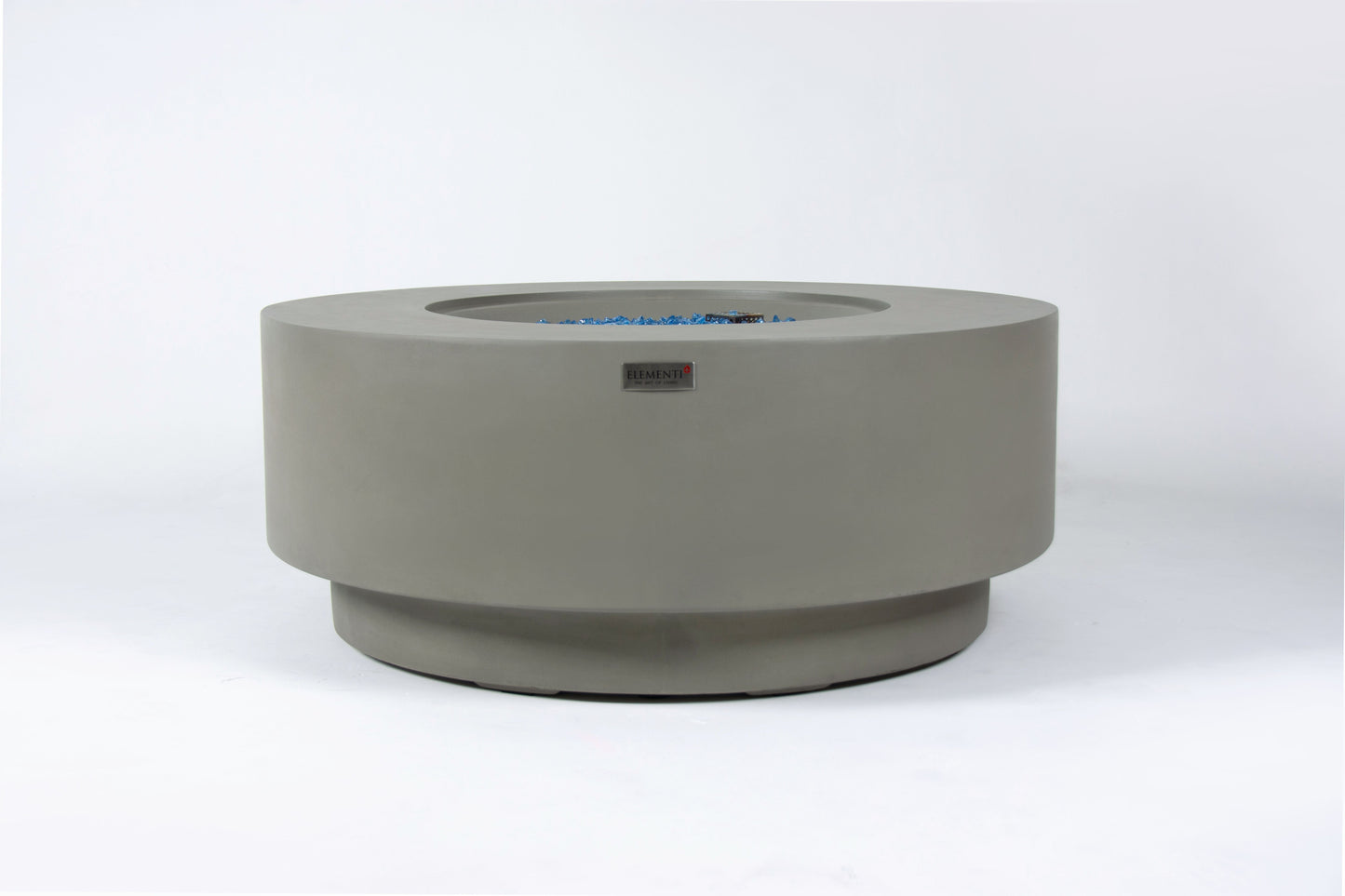 Elementi Plus Colosseo 41" Round Light Grey Concrete Liquid Propane Fire Table