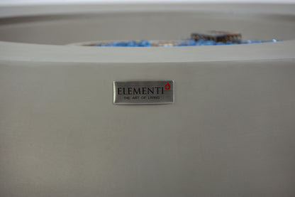 Elementi Plus Colosseo 41" Round Light Grey Concrete Natural Gas Fire Table