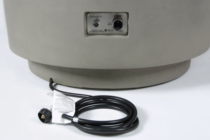 Elementi Plus Colosseo 41" Round Light Grey Concrete Natural Gas Fire Table