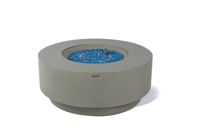 Elementi Plus Colosseo 41" Round Light Grey Concrete Natural Gas Fire Table